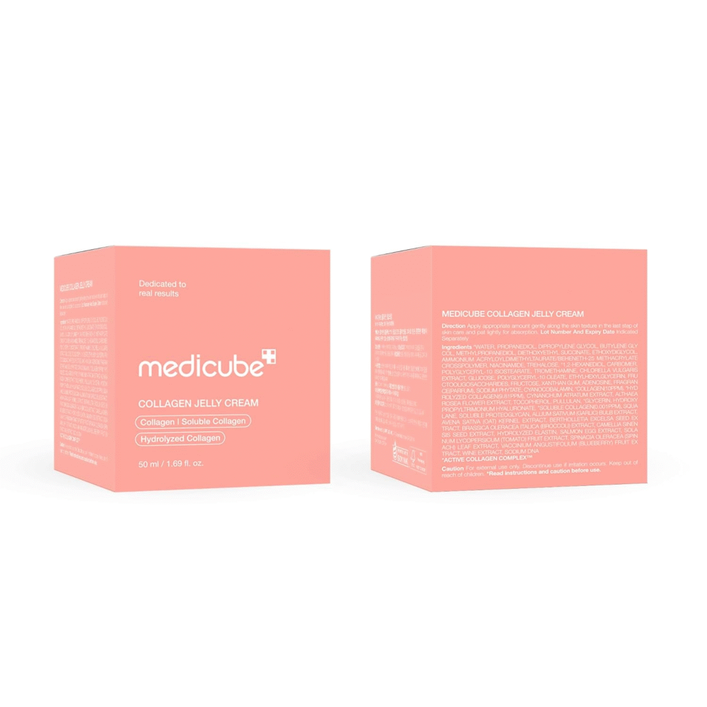 Medicube Collagen Jelly Cream jar – Korean skincare with niacinamide and hydrolyzed collagen for 24h hydration & glow